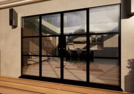 Aluminium Heritage French Door - 3000mm Black